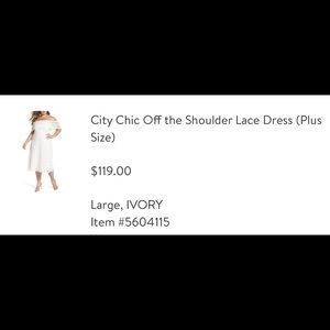 Off the shoulder white dress